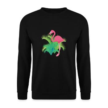 Flamant - Sweat-shirt Unisexe - noir - Devant - Alina (178cm) & Michal (187cm)