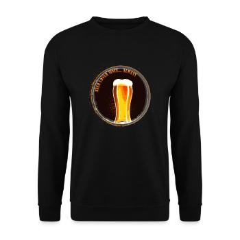 Bierliebhaber seit... Immer - Unisex Pullover - Schwarz - Vorne - Alina (178cm) & Michal (187cm)