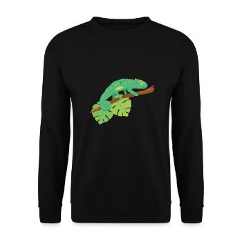 Chameleon - Unisex Sweatshirt - black - Front - Alina (178cm) & Michal (187cm)