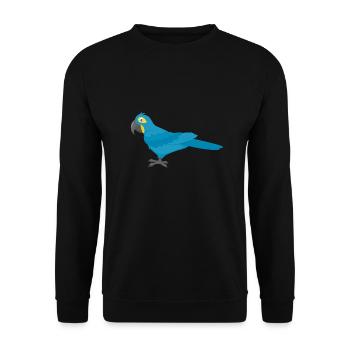 Hyacinth Macaw - Unisex Sweatshirt - black - Front - Alina (178cm) & Michal (187cm)