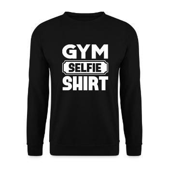 Gym Selfie Shirt - Unisex Pullover - Schwarz - Vorne - Alina (178cm) & Michal (187cm)