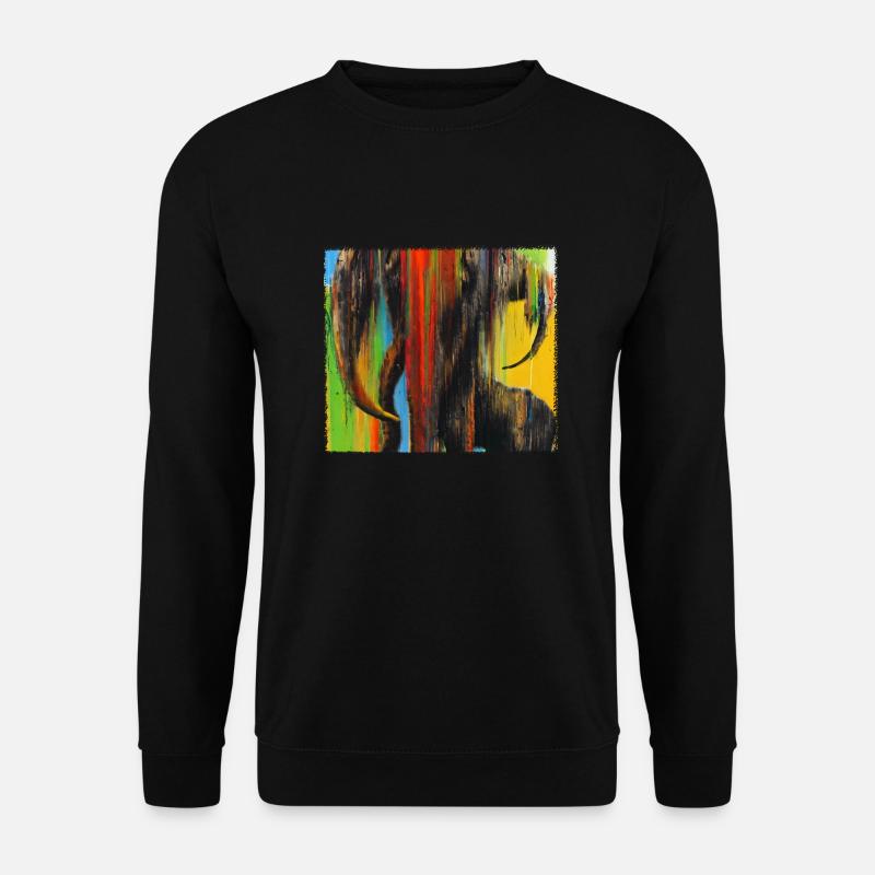 Mammut - Expressionistic, abstract AI art - Unisex Sweatshirt - black