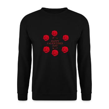 Roses rouges - Sweat-shirt Unisexe - noir - Devant - Alina (178cm) & Michal (187cm)