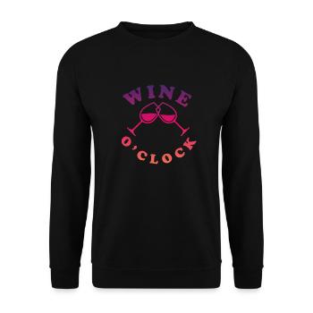 Wine Gift Idea - Unisex Sweatshirt - black - Front - Alina (178cm) & Michal (187cm)