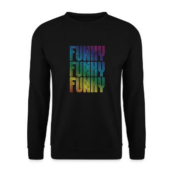 Funky Vintage - Unisex Pullover - Schwarz - Vorne - Alina (178cm) & Michal (187cm)