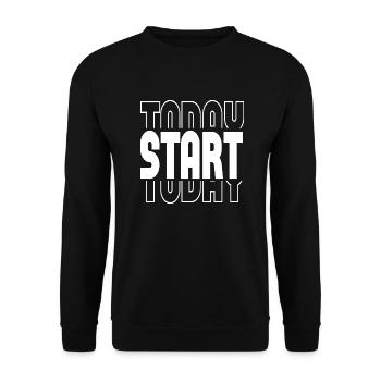 Start Today - Unisex Pullover - Schwarz - Vorne - Alina (178cm) & Michal (187cm)