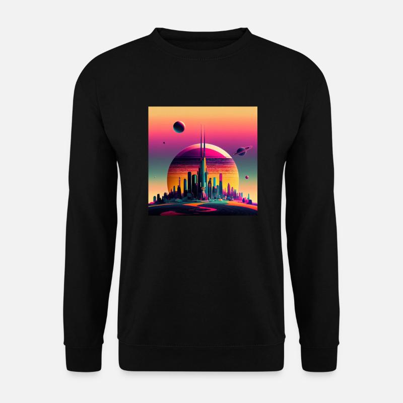 Kolonisation des Saturn - Unisex Pullover - Schwarz