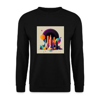Colonization of Saturn - Unisex Sweatshirt - black - Front - Alina (178cm) & Michal (187cm)
