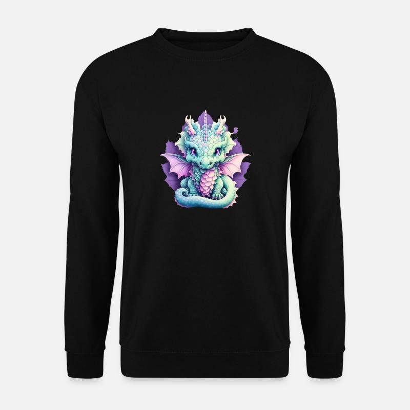 Kawaii Pastel Goth Drache - Unisex Pullover - Schwarz