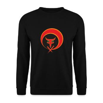 Der Rotfuchs des Lebens. - Unisex Pullover - Schwarz - Vorne - Alina (178cm) & Michal (187cm)