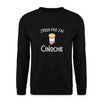 je peux pas j'ai cinoche - Sweat-shirt Unisexe - noir - Devant - Alina (178cm) & Michal (187cm)