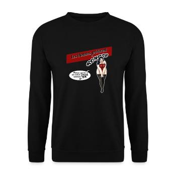 Les Hommes préfèrent les rondes 07 - Sweat-shirt Unisexe - noir - Devant - Alina (178cm) & Michal (187cm)
