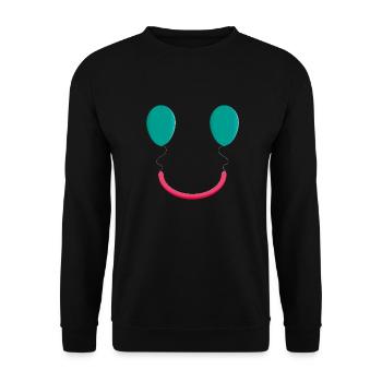 SOURIRE DE BALLON - Sweat-shirt Unisexe - noir - Devant - Alina (178cm) & Michal (187cm)