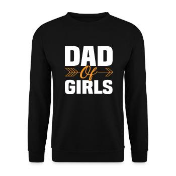 Dad of Girls - Unisex Pullover - Schwarz - Vorne - Alina (178cm) & Michal (187cm)