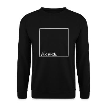 Vibe-Check - Unisex Pullover - Schwarz - Vorne - Alina (178cm) & Michal (187cm)