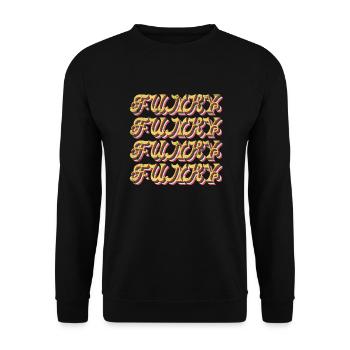 Funky Vintage - Sweat-shirt Unisexe - noir - Devant - Alina (178cm) & Michal (187cm)