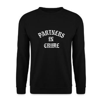 Partners in Crime - Unisex Pullover - Schwarz - Vorne - Alina (178cm) & Michal (187cm)
