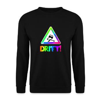 Dérive | | voiture Fan de voiture | Dérive | Symbole - Sweat-shirt Unisexe - noir - Devant - Alina (178cm) & Michal (187cm)