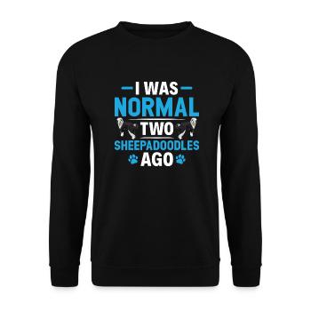 Sheepadoodle Doodle Dog - Sweat-shirt Unisexe - noir - Devant - Alina (178cm) & Michal (187cm)