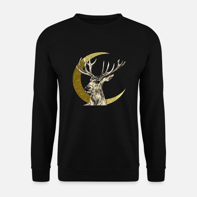 Hirsch - Unisex Pullover - Schwarz