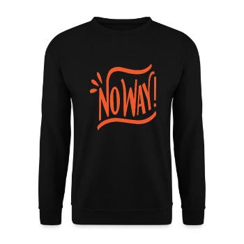 No Way! - Unisex Sweatshirt - black - Front - Alina (178cm) & Michal (187cm)