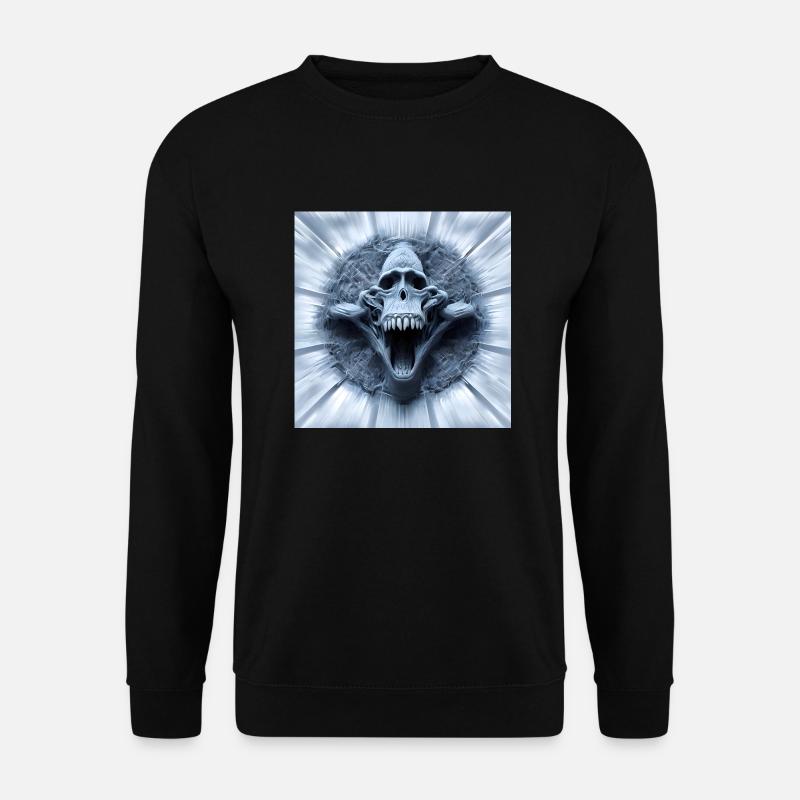 Affenschädel, Crâne de singe, Schädel, Art numérique - Sweat-shirt Unisexe - noir