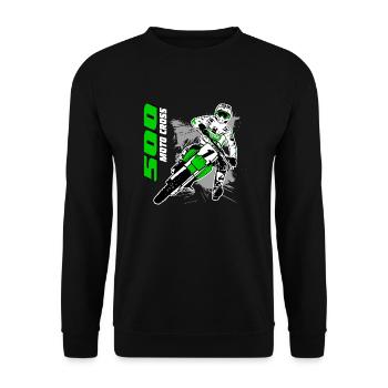 Moto Cross - Motocross - Supercross - MX - SX - Unisex Pullover - Schwarz - Vorne - Alina (178cm) & Michal (187cm)