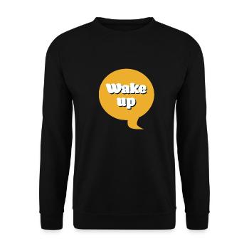 Wake up - Unisex Sweatshirt - black - Front - Alina (178cm) & Michal (187cm)