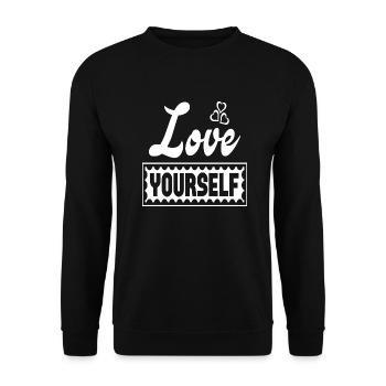 Love Yourself - Unisex Sweatshirt - black - Front - Alina (178cm) & Michal (187cm)