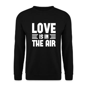Love Is In The Air - Unisex Sweatshirt - black - Front - Alina (178cm) & Michal (187cm)