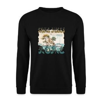 Home sweet Home - ma maison, mon bateau, mon île - Sweat-shirt Unisexe - noir - Devant - Alina (178cm) & Michal (187cm)