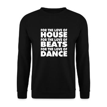 Pour l’amour - Sweat-shirt Unisexe - noir - Devant - Alina (178cm) & Michal (187cm)
