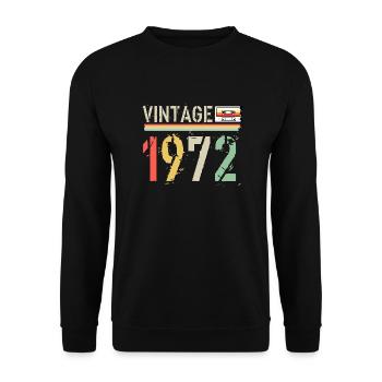 Vintage cassette 1972 - Unisex Sweatshirt - black - Front - Alina (178cm) & Michal (187cm)