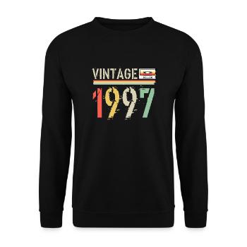 Vintage-Kassette 1997 - Unisex Pullover - Schwarz - Vorne - Alina (178cm) & Michal (187cm)