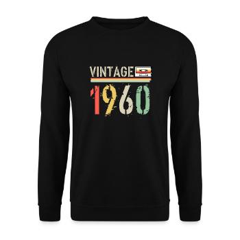 Vintage cassette 1960 - Unisex Sweatshirt - black - Front - Alina (178cm) & Michal (187cm)