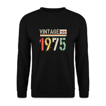 Cassette vintage 1975 - Sweat-shirt Unisexe - noir - Devant - Alina (178cm) & Michal (187cm)