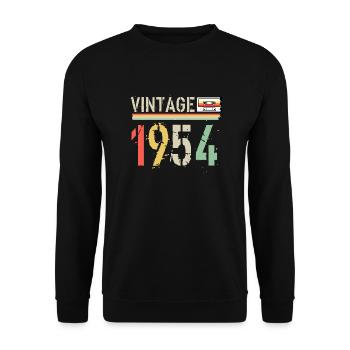 Vintage cassette1954 - Unisex Sweatshirt - black - Front - Alina (178cm) & Michal (187cm)