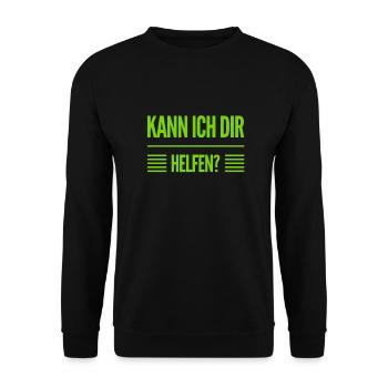 Was willst du? - Unisex Pullover - Schwarz - Vorne - Alina (178cm) & Michal (187cm)