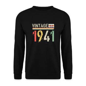 Cassette vintage 1941 - Sweat-shirt Unisexe - noir - Devant - Alina (178cm) & Michal (187cm)