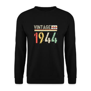 Cassette vintage 1944 - Sweat-shirt Unisexe - noir - Devant - Alina (178cm) & Michal (187cm)