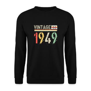 Cassette vintage 1949 - Sweat-shirt Unisexe - noir - Devant - Alina (178cm) & Michal (187cm)