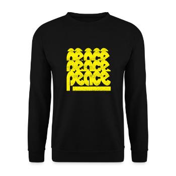 Friede - Unisex Pullover - Schwarz - Vorne - Alina (178cm) & Michal (187cm)