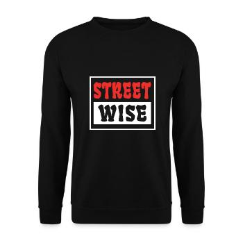 Street Wise WHITE - Unisex Sweatshirt - black - Front - Alina (178cm) & Michal (187cm)