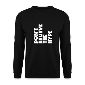 Glauben Sie nicht die - Unisex Pullover - Schwarz - Vorne - Alina (178cm) & Michal (187cm)