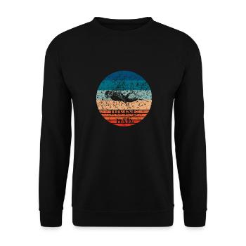 Diving Dad - Conception de plongeur pour les papas de plongée - Sweat-shirt Unisexe - noir - Devant - Alina (178cm) & Michal (187cm)
