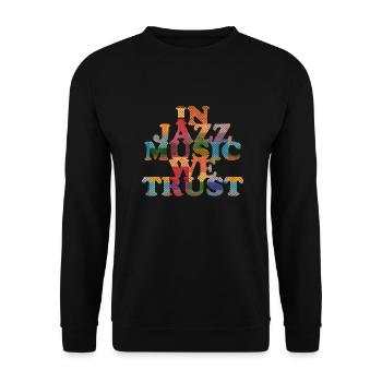 In Jazz Music we Trust - Unisex Pullover - Schwarz - Vorne - Alina (178cm) & Michal (187cm)