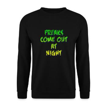 Freaks come out at Night grunge - Unisex Sweatshirt - black - Front - Alina (178cm) & Michal (187cm)