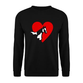 Paint Horse - Unisex Pullover - Schwarz - Vorne - Alina (178cm) & Michal (187cm)