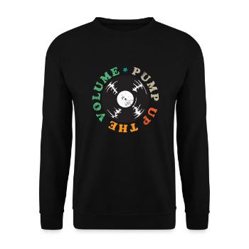 Musik Spruch Vintage - Unisex Pullover - Schwarz - Vorne - Alina (178cm) & Michal (187cm)