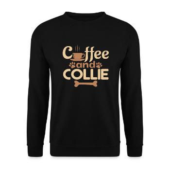 Amoureux des animaux de compagnie Coffe et Collie - Sweat-shirt Unisexe - noir - Devant - Alina (178cm) & Michal (187cm)